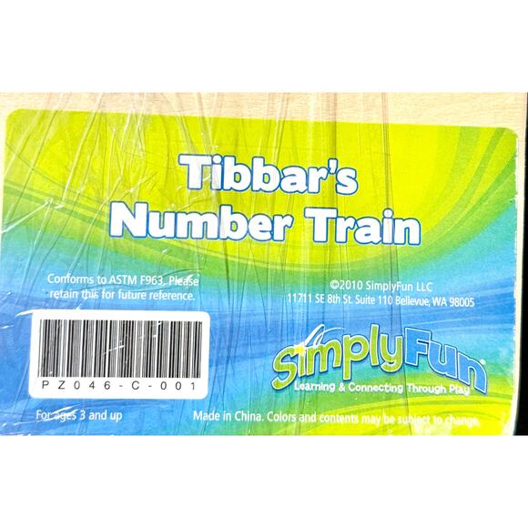 Tibbar’s wooden number train puzzle counting colors educational - Picture 8 of 8
